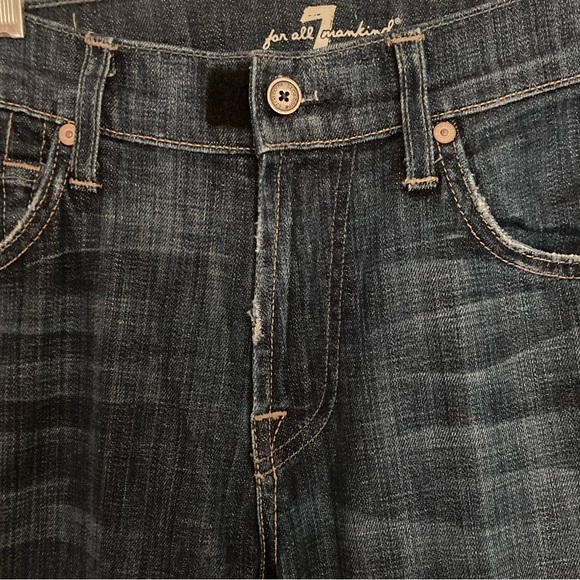 Blue jeans 7 For ALL Mankind jeans straight leg size 30/28 adjustable waste - Picture 6 of 14